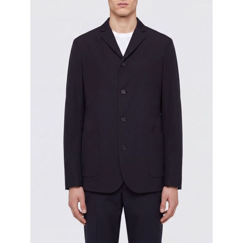 Jil Sander Single-Breasted Short Polyester Coat With Classic Lapels